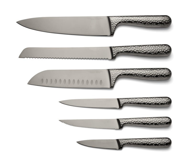 Cambridge Silversmiths Nero Cutlery Set with Block, Stainless Steel,12-Piece - Image 2